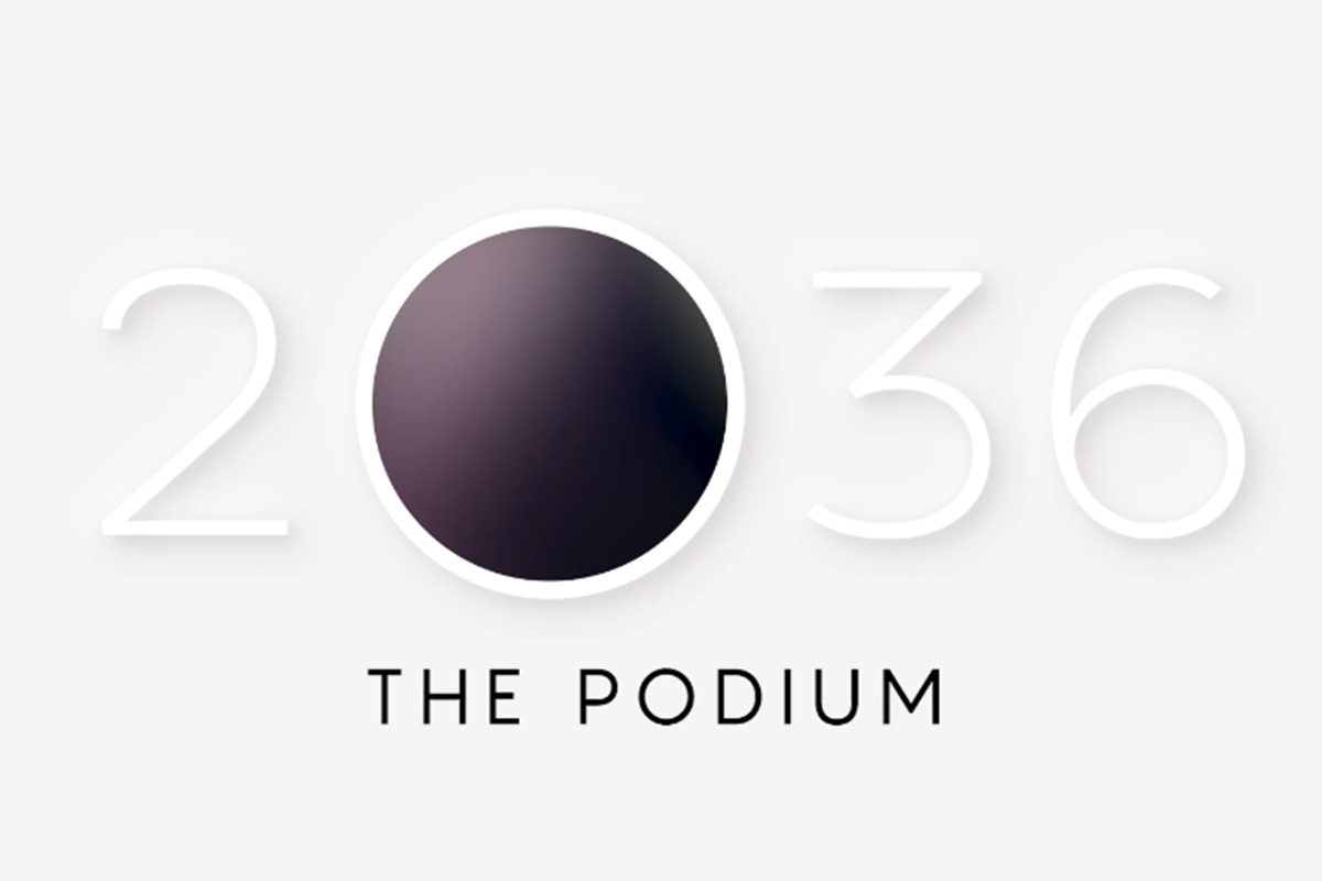 2036 The Podium text graphic